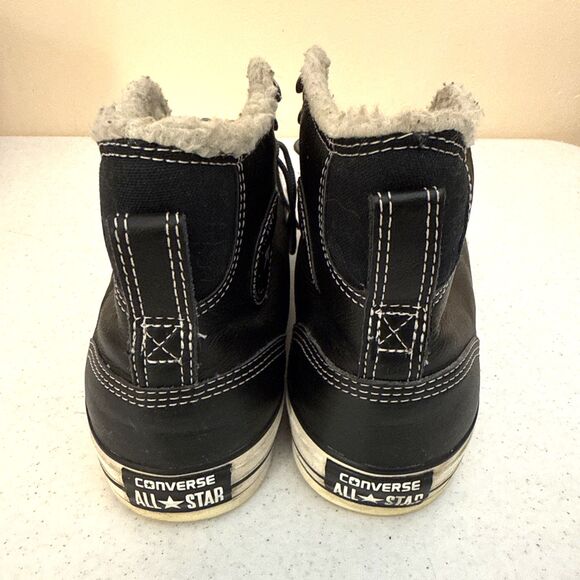 Converse Chuck Taylor City Hiker Black Shearling Hi Top Leather Men’s Size 11 - Picture 6 of 15